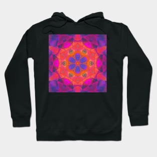 Mosaic Mandala Flower Purple Orange and Pink Hoodie